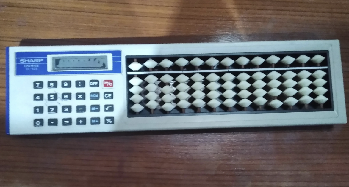 calculator with abacus - Sharp
